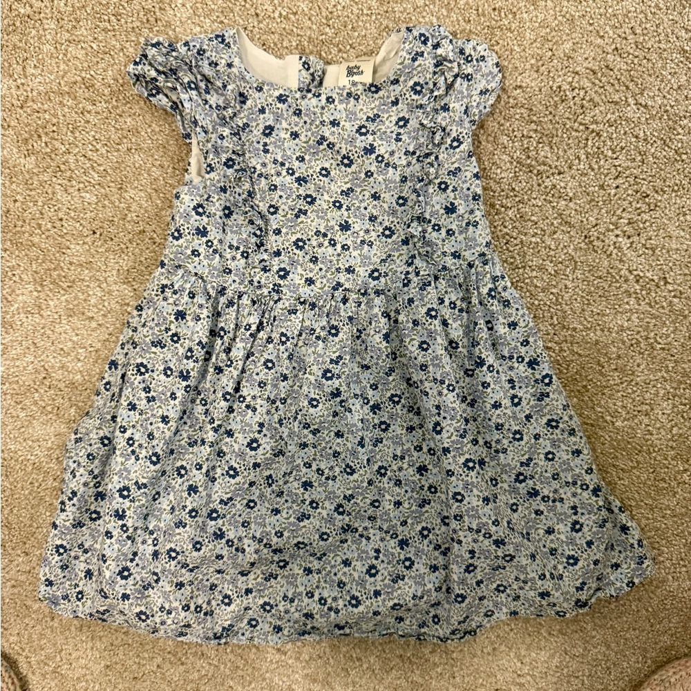 Baby bgosh Baby Blue Floral Print Dress - 18 month